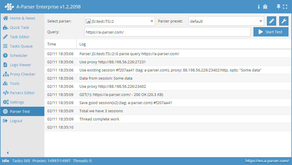 Example of saving arbitrary data and further obtaining it