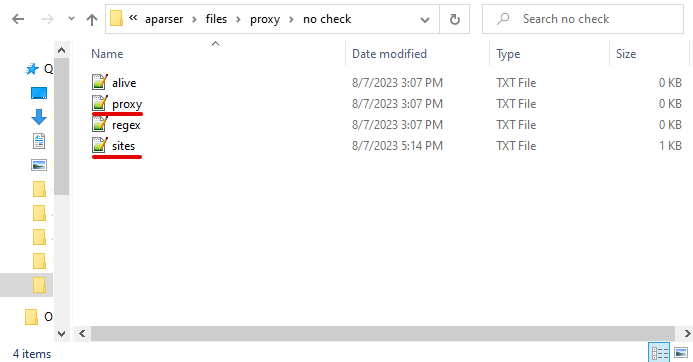 Proxy sources in the working directory