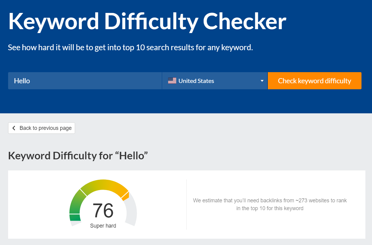 what data does the Rank::Ahrefs::KeywordDifficulty parser collect