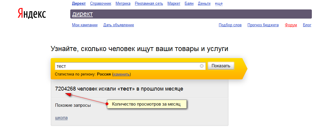 what data the SE::Yandex::Direct::Frequency parser collects