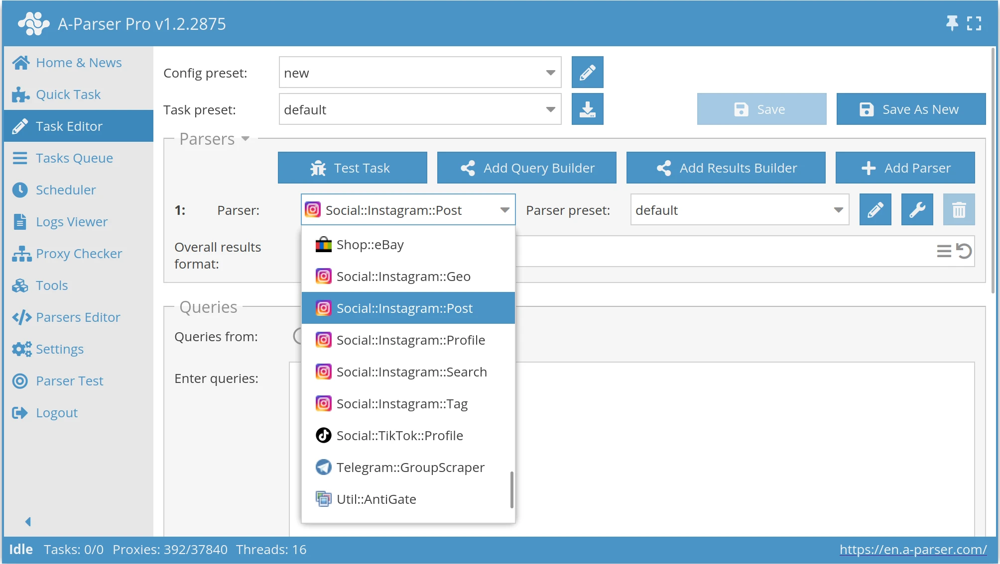 A-Parser for Affiliate Marketers