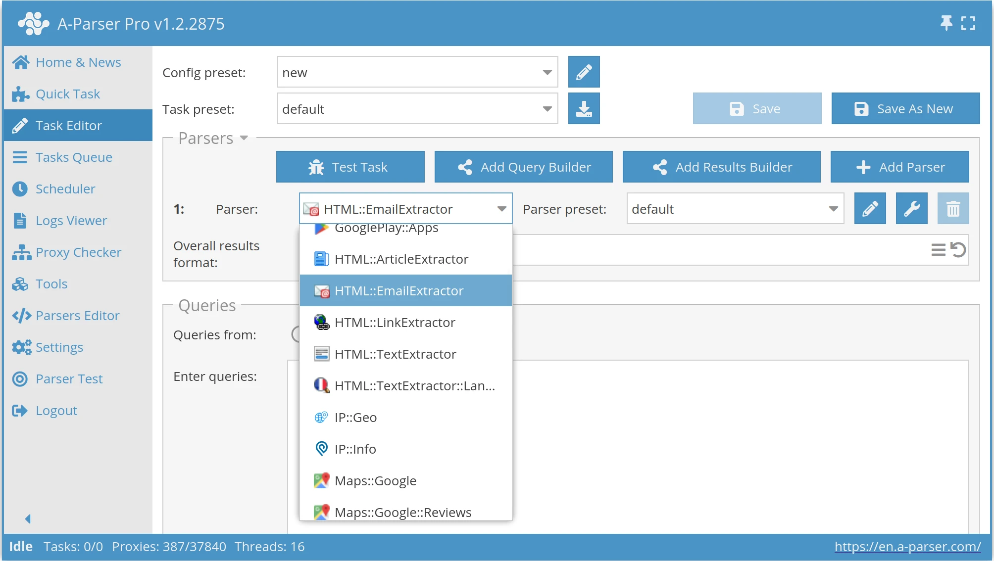 A-Parser for marketing illustration