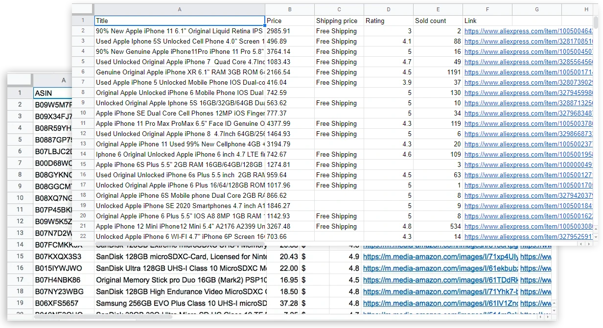 Screenshot for E-commerce